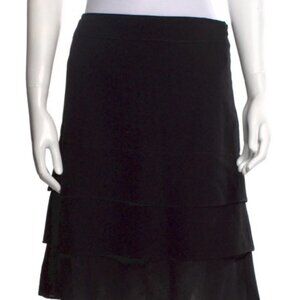 Valentino Virgin Wool Tiered Knee-Length Skirt Size: M | US8, IT44